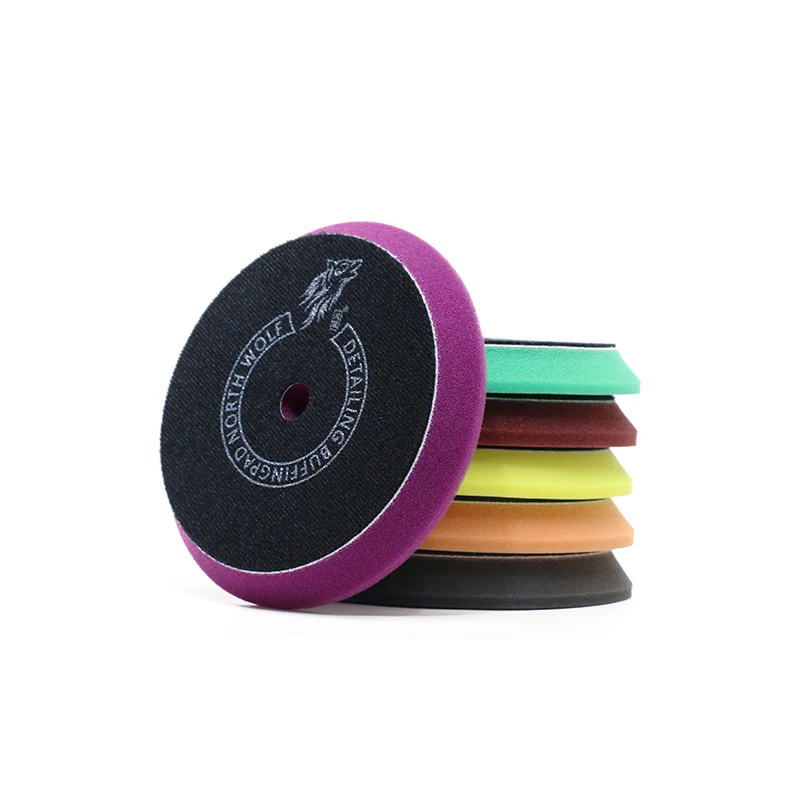 Private Logo cars pad purple foam buffing pad for middle cut