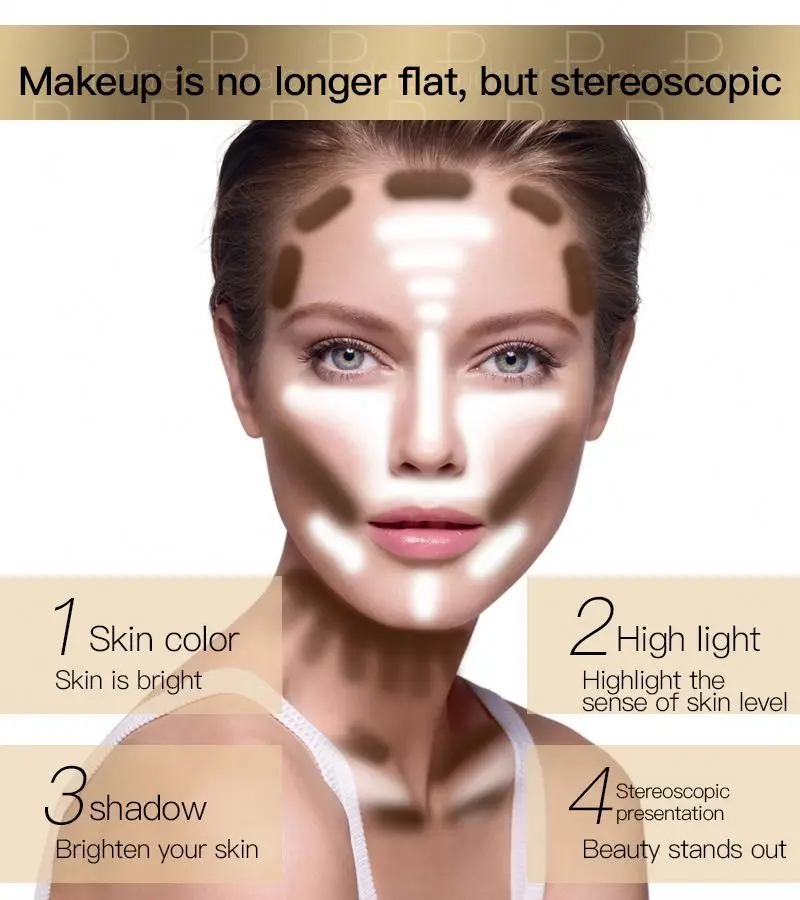 Powder Makeup Long Lasting Bronzer Matte Mineral Dark Skin Contour Loose Face Powder