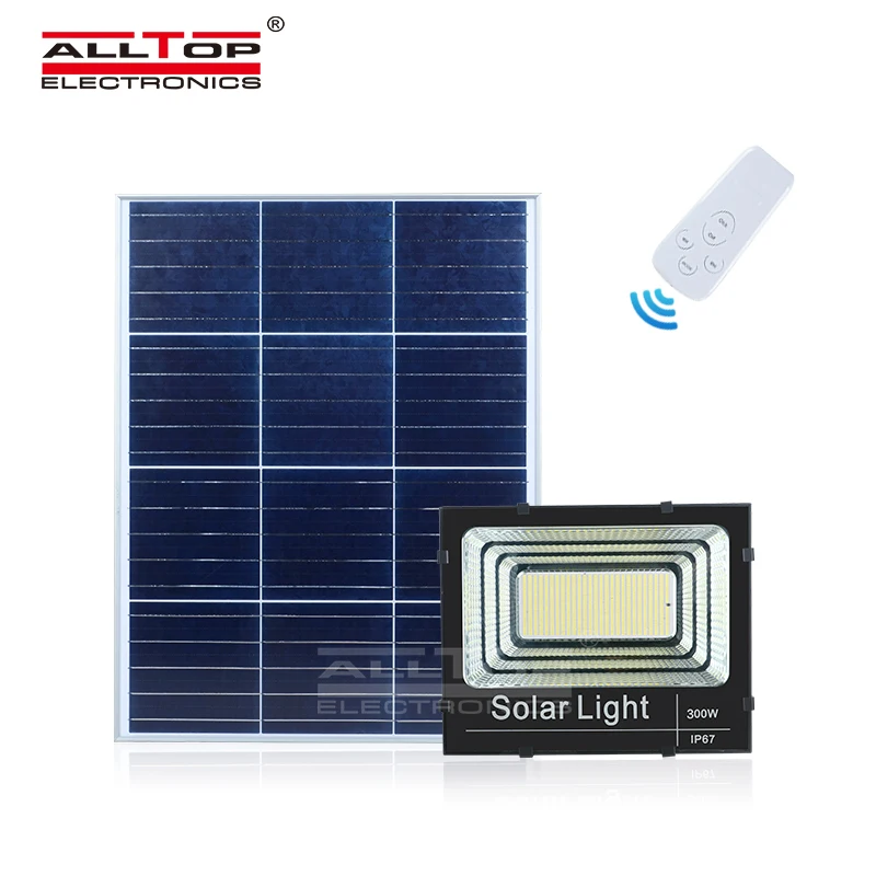  ALLTOP Most Powerful Outdoor Ip65 Aluminium Waterproof Marine 25w 40w 60w 100w 200w 300w LED Solar Flood