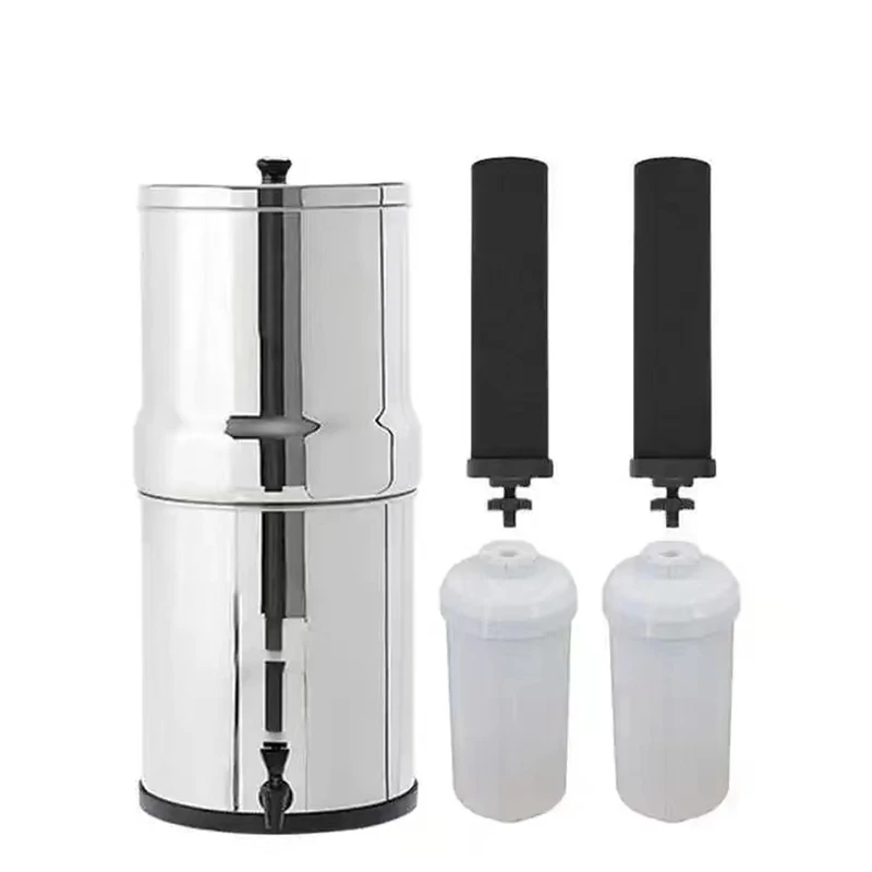 High Configuration Gravity S/S 18L Water Purifier with Activated Carbon and Fluorine Removal Filter