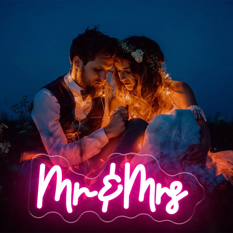Wholesale Customised Mr And Mrs Wedding Home Beer Bar Wall Oh Baby Happy Birthday Light Led Custom Made Neon Sign For Bedroom