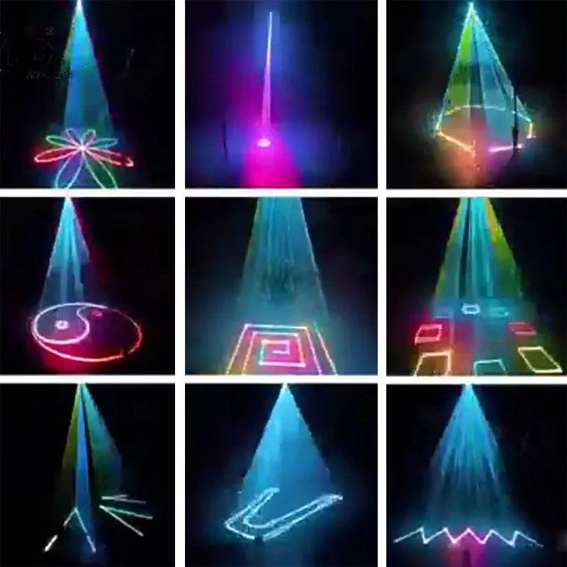 2w 3w 5w Laser Show ILDA 3d Laser Projector Party Disco Stage Full Color Lazer Animation Dj Laser Lights For Night Club
