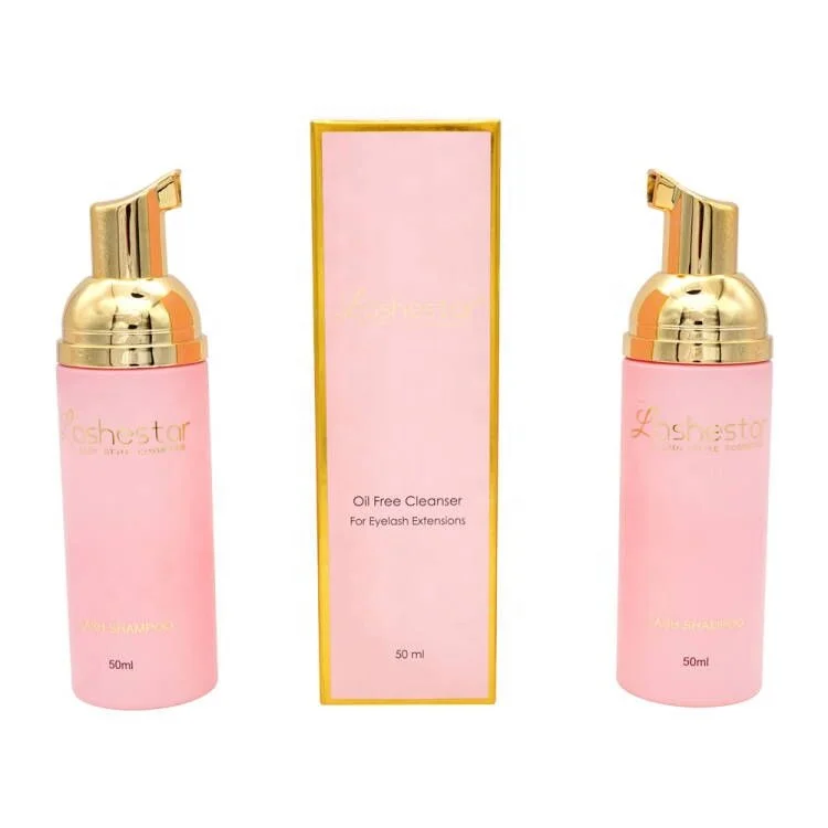 Wholesale Eyelash Extension eyelash foam cleanser Shampoo 50ml private label eyelash foam cleanser