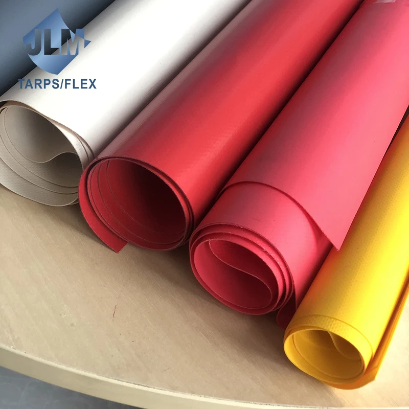 Jinlong 550gsm pvc tarpaulin roll of pvc texture pvc vinyl fabric for bags
