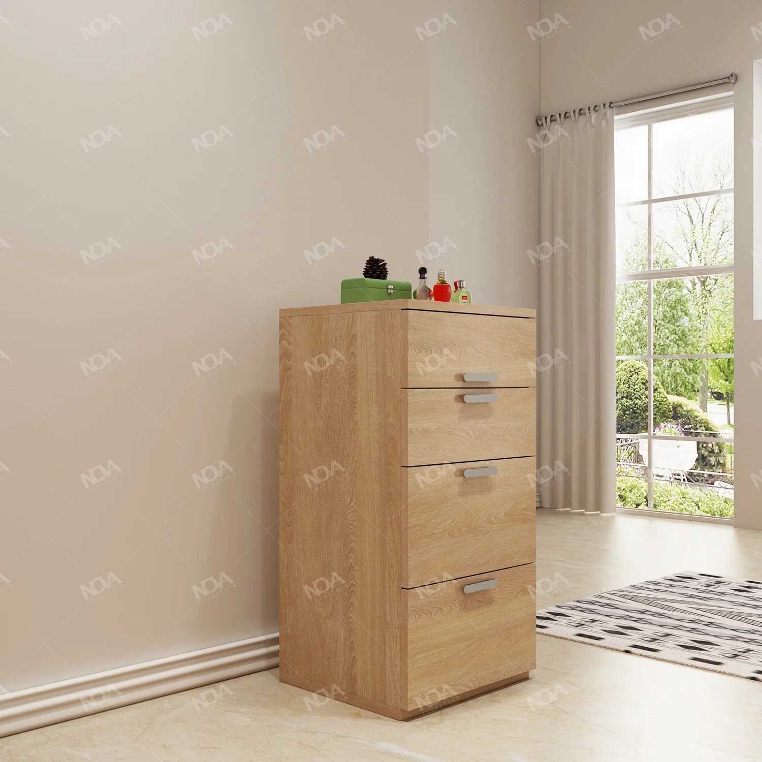 NOVA Hotel Bedroom Furniture Melamine Finishing Luxury Wooden Bedroom Set Modern King Size Platform Bed Frame