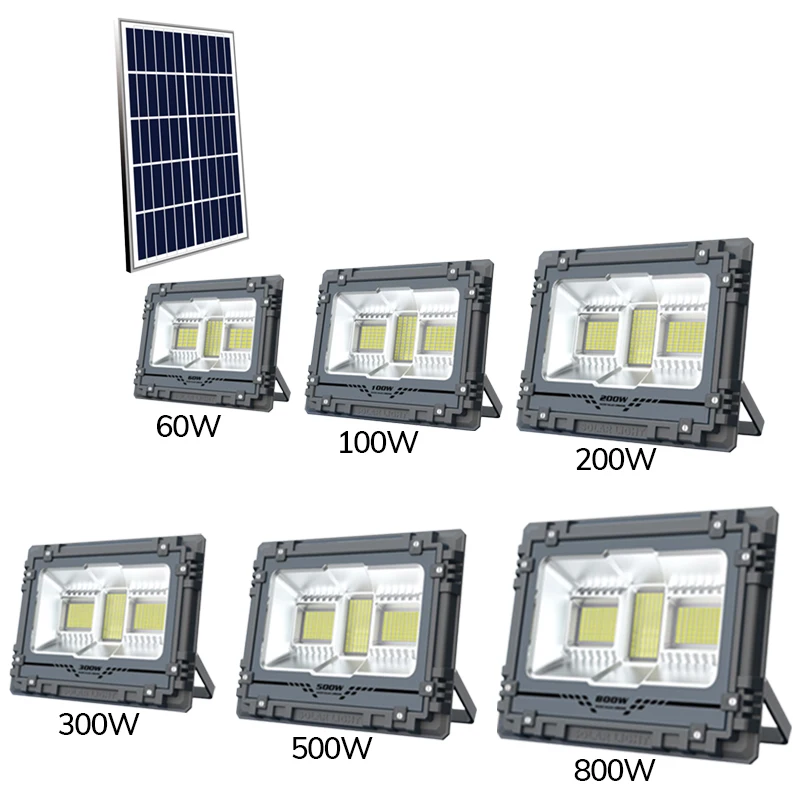 60w 100w 200w  Floodlight Projecteur Solaire Housing with cctv Cameras Led 300w 500w 800w Solar Flood Light