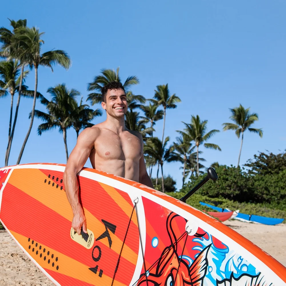 
FUNWATER Drop Shipping sup inflatable stand up paddle board surfboard long sup surfboard paddle 