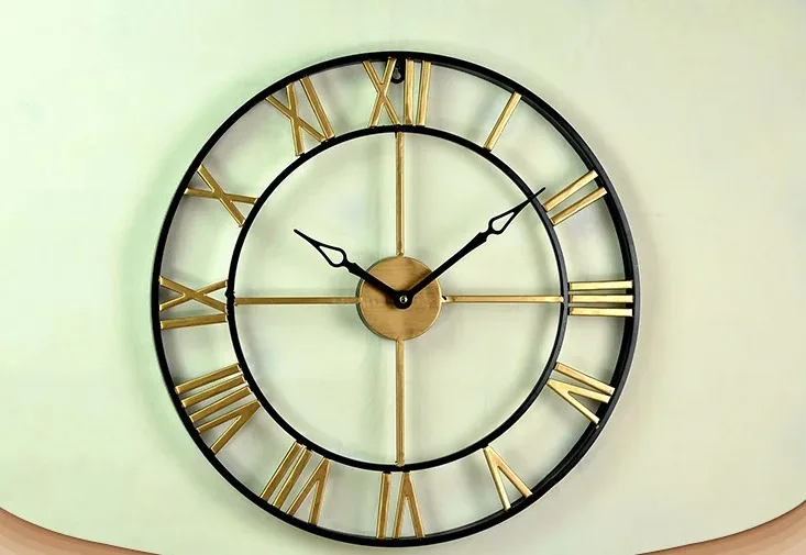 Outdoor Roman Number Metal Garden large wall clock