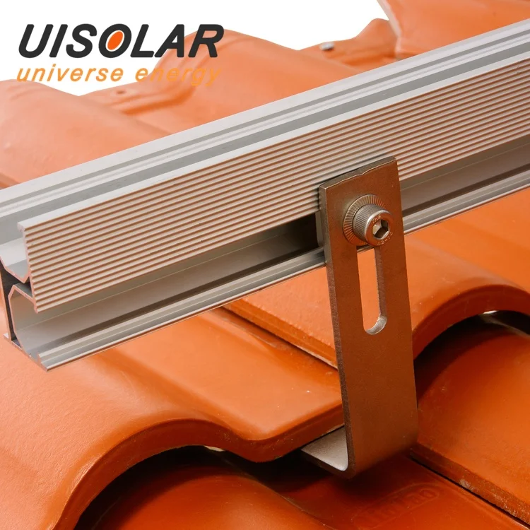 UISOLAR Flat Tile Solar Roof Hook Solar Panel Aluminum Rail Tile Roof for used to Solar Photovoltaic Panel Support Bracket