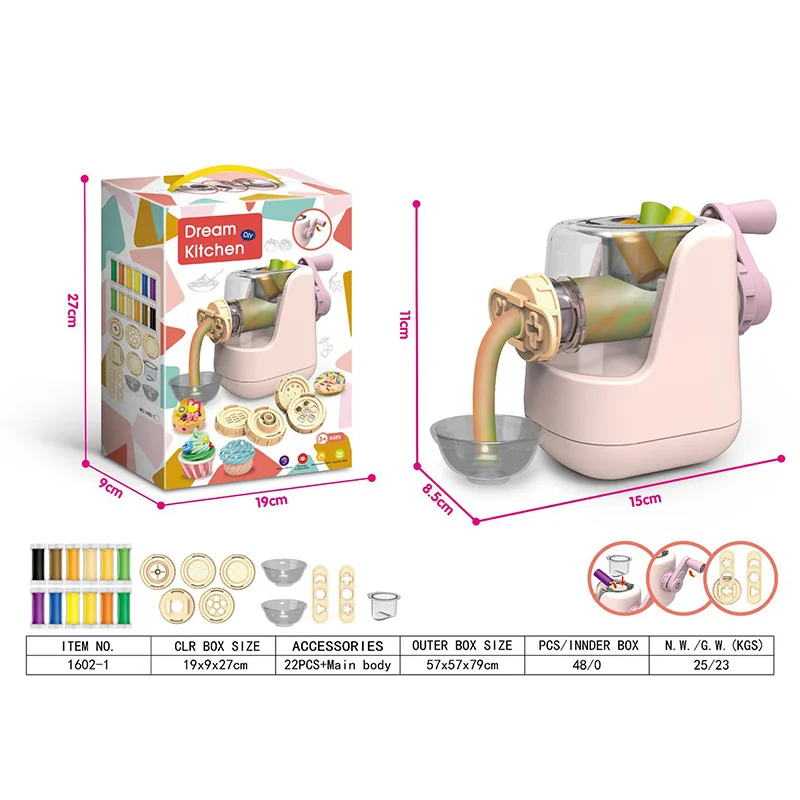 Color Clay Noodle Machine Diy Simulation Plasticine Modeling Play Toy Set Plasticine Mold Tool Toys