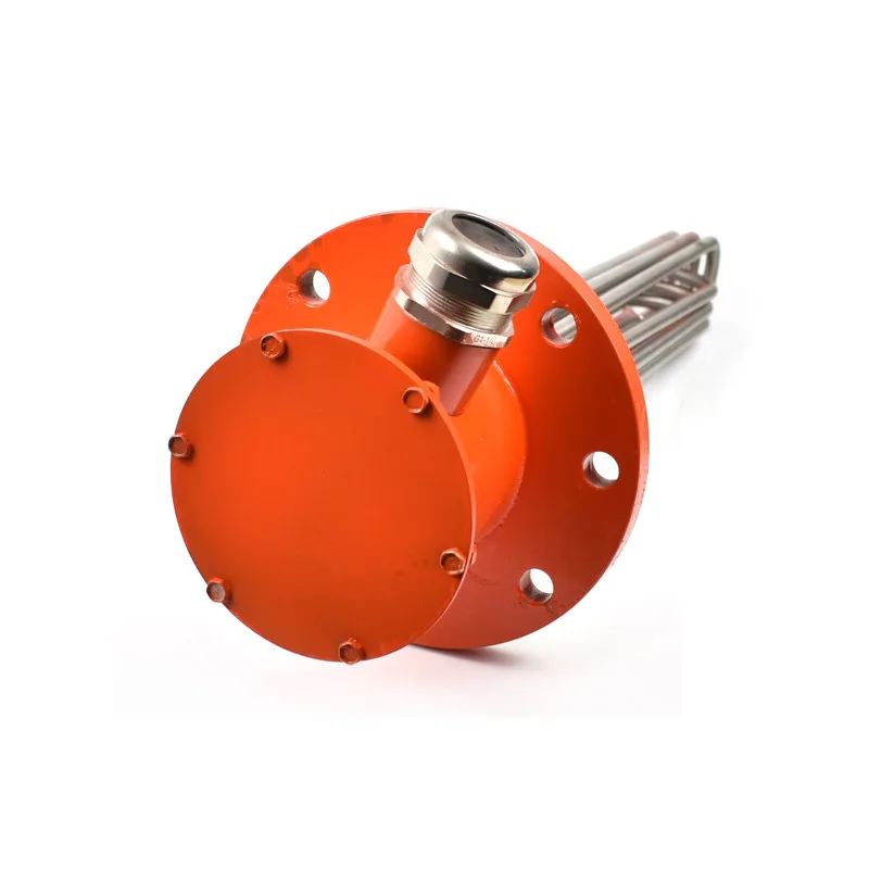 BRIGHT Explosion-proof Electric 380V 30KW 6U Flange Immersion Waste Oil Heater Element for Storage Tanks Heating