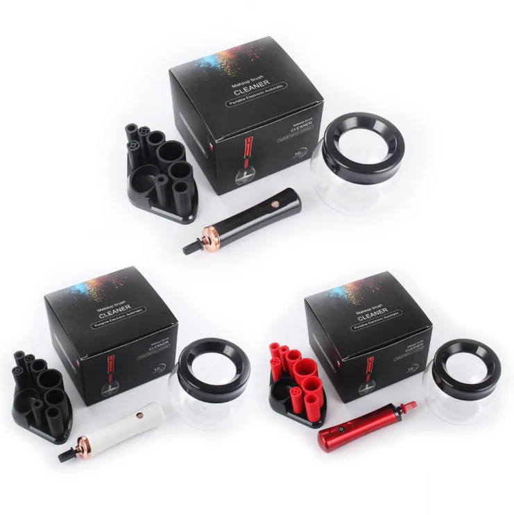 Оптовая торговля, профессиональная машинка для чистки кистей для макияжа, портативная пластиковая индивидуальная метка, набор кистей для макияжа