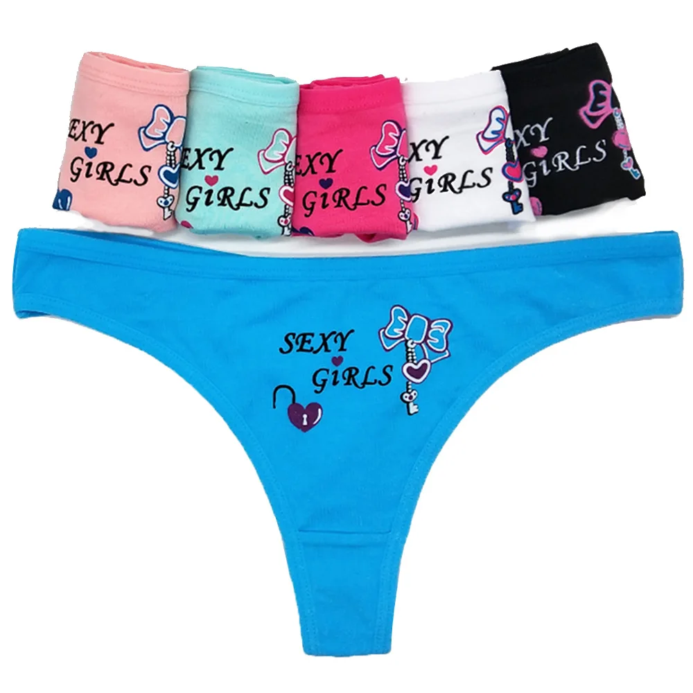 Alibaba golden supplier cheap price cute girl cotton thongs underwear ladies cotton thong briefs for hot sale