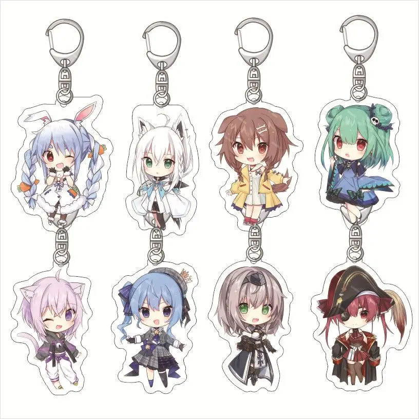 Wholesale popular small gifts hololive anime character Minato Aqua acrylic keychain pendant
