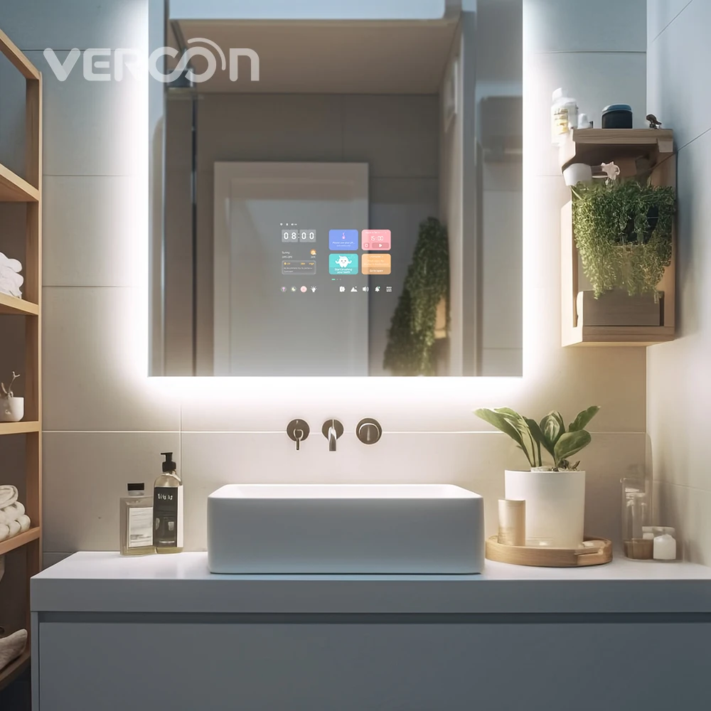 Самая низкая цена высокое качество зеркало verson AI умное для ванной комнаты стабильное Bluetooth Youtube Spotify Android system