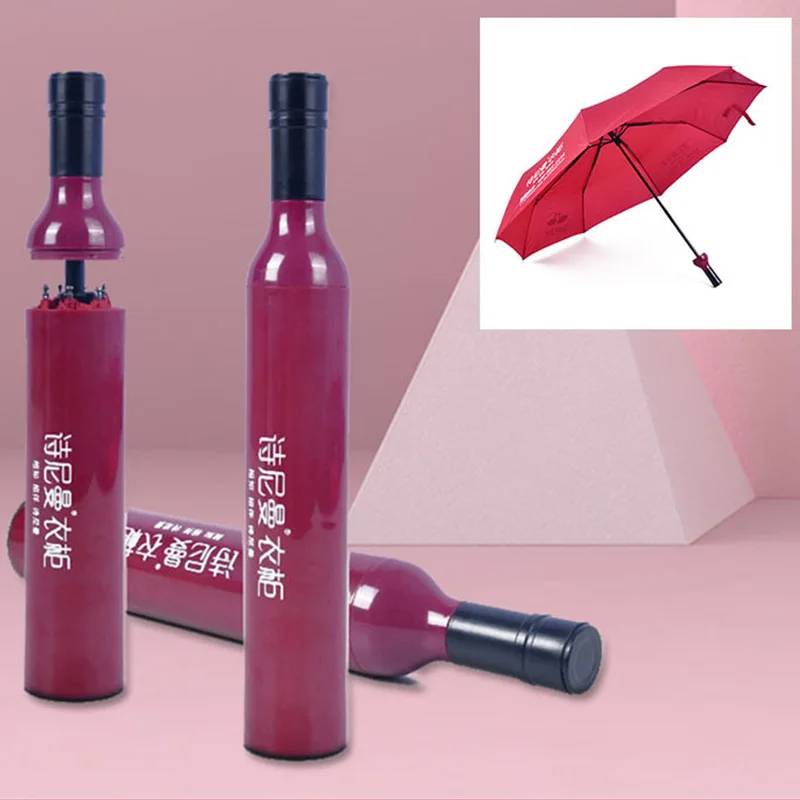 
New Strange Gift Bottle Umbrella Can Print Logo Folding Advertising Umbrella Custom Printing 