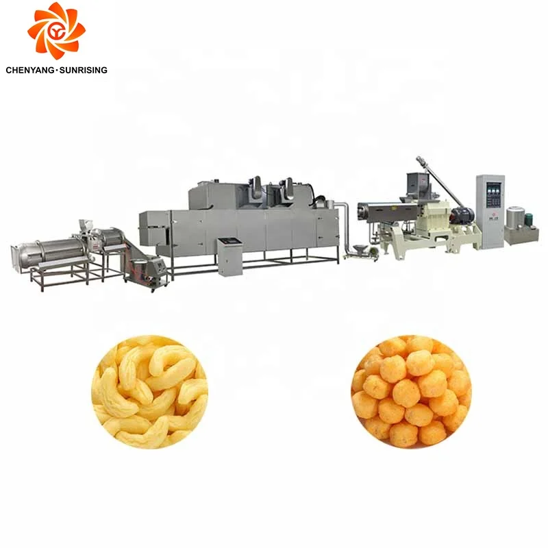 Factory price twin screw extruder puffed corn snack food machine