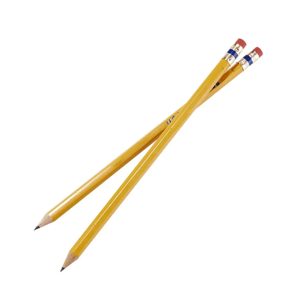 High quality No. 2 pencil  Wholesale cheap price standard 7inch  2H HB 2B wooden yellow pencil with eraser