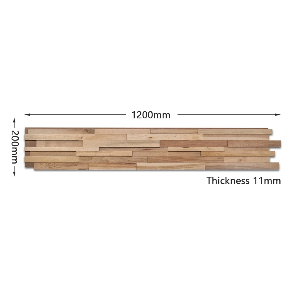 Kasaro High Quality Wood 3d Panel 3D Wood Mosaic for Apartment 3D Solid Wood Wall Panel