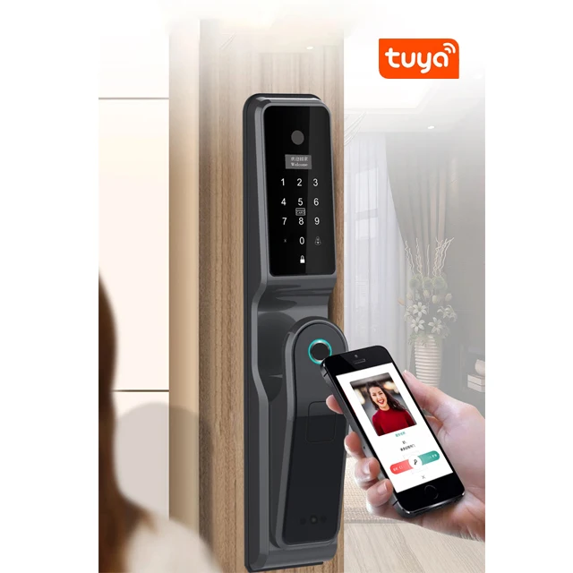  Безопасность Tuya smart Новый интеллигентая (ый) автоматический отпечаток пальца бесключевая умный дверной замок с