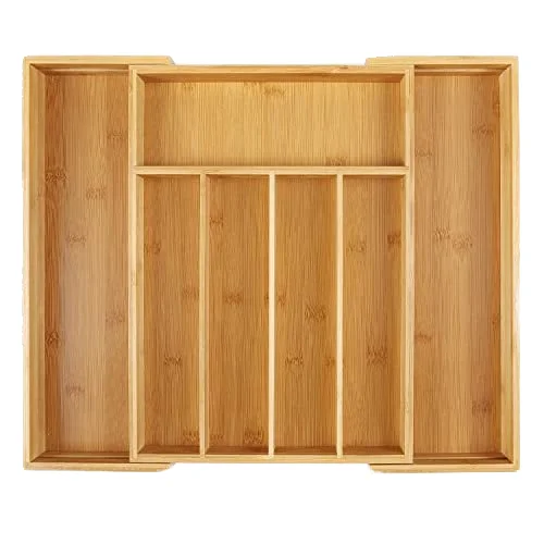 custom cutlery organizer Bamboo Expandable Drawer Organizer Adjustable Cutlery Tray organizer for the kitchen drawer