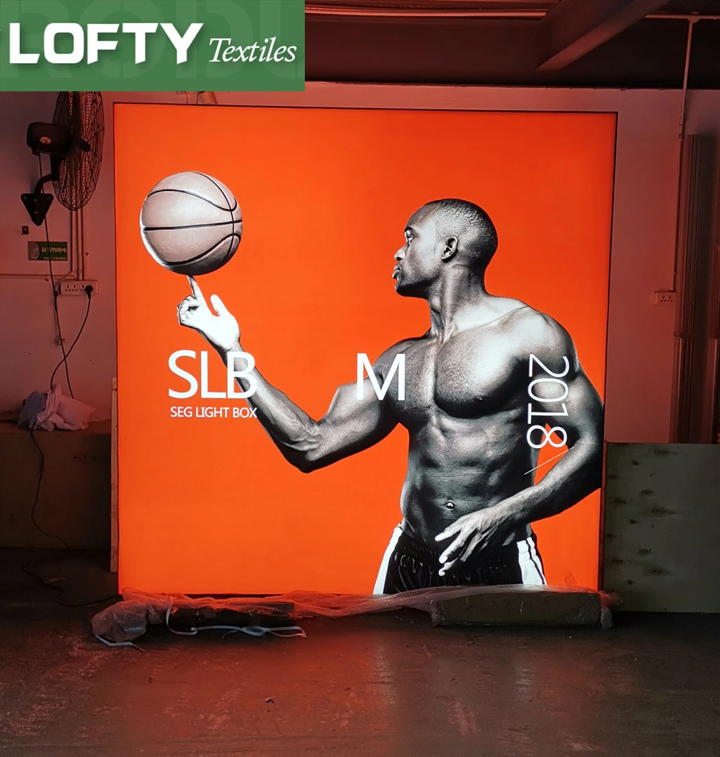 100% полиэстер черная ткань для SEG light box