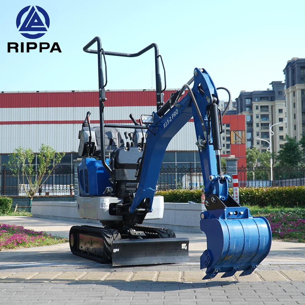 Rippa 1 Ton Hydraulic Mini Crawler Excavator 1.3ton Micro Digger EPA/CE Cheap Price Small Mini Excavator For Sale