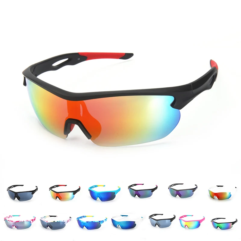Half Frame Outdoor Sun Glasses Riding Bike Fishing Driving Motorcycle Sunglasses Bulk Buy from China Sports Glasses PC Rubber