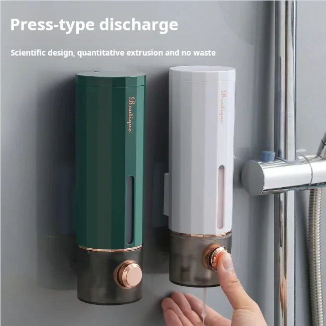 Household hotel bathroom shampoo hand soap dispenser, wall mounted liquid soap dispenser