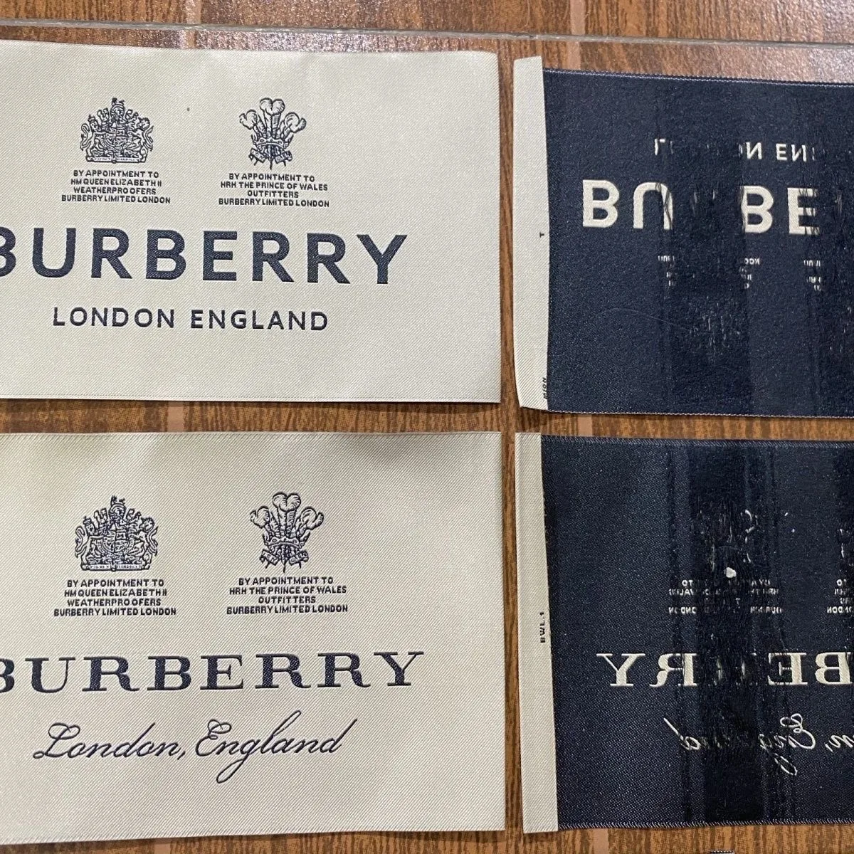 Woven label brand logo Bur Custom Logo Polyester and cotton Garment Woven Label Patch Sew on Clothing Washable Main Labels