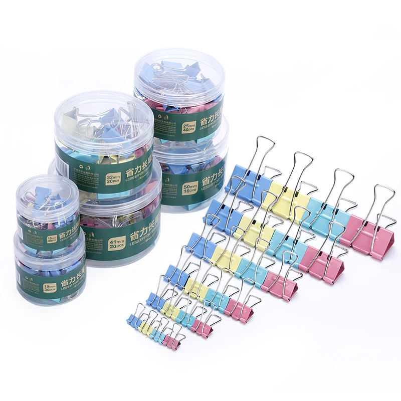 Tenwin 1321 Factory Wholesale Less Effort Manufacture Large Metallic Color Jumbo Big Custom Paper Folder Binder Clip 50mm