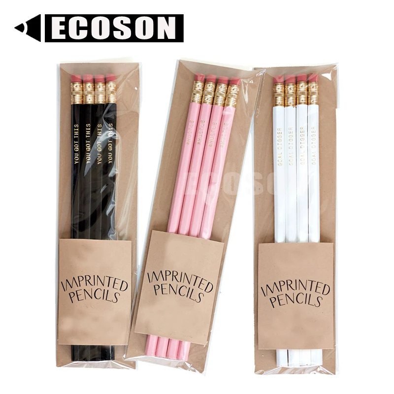 Вдохновляющие Графитовые карандаши на новый год 2020, подарочный набор, забавные высказки, корпоративные рекламные подарочные товары, индивидуальный набор карандашей