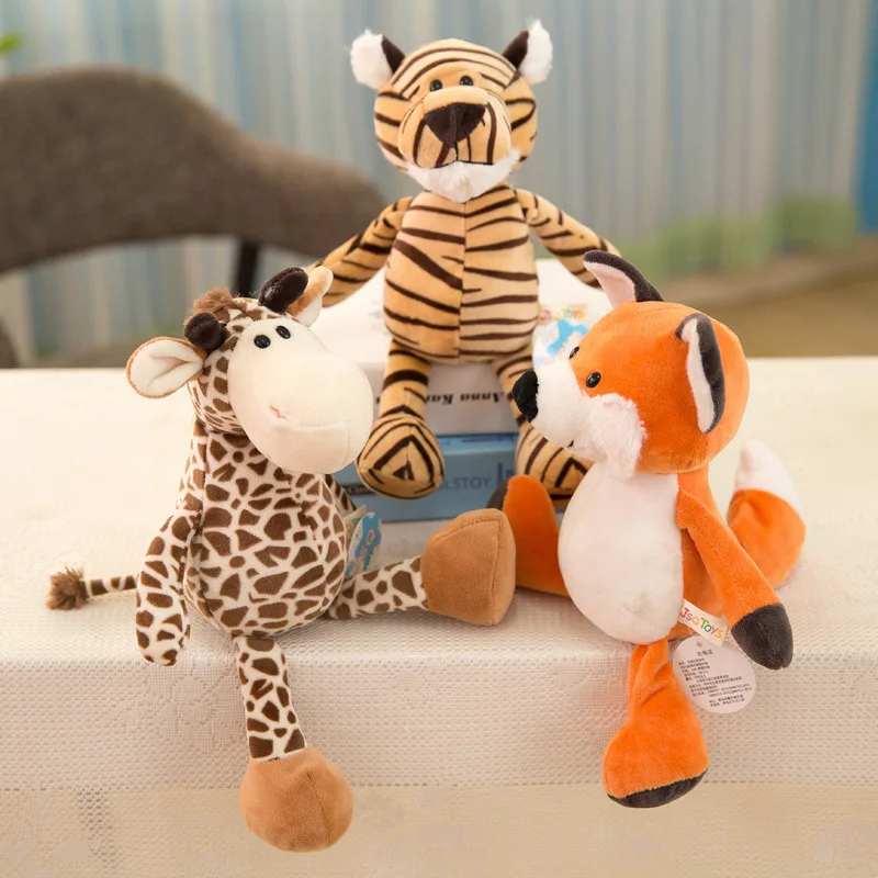 Wholesale forest animal 25 35cm activities gifts for kid birthday plush toys lion plush toys stuffed zoo animals plush tiger