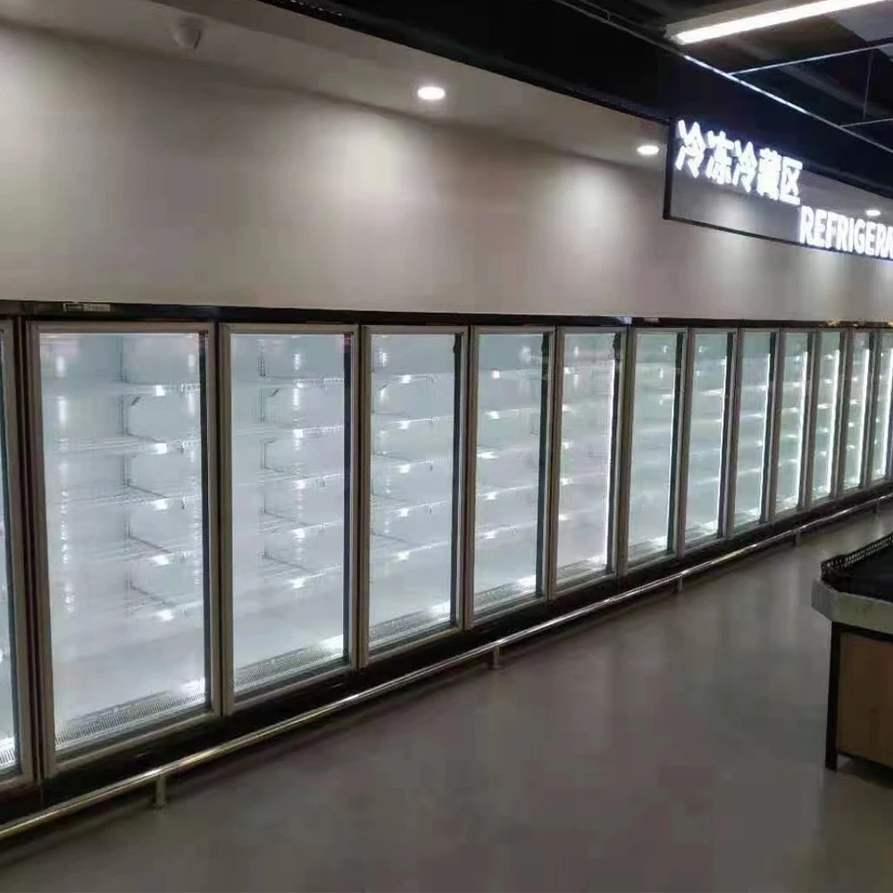 Display Freezer Glass Door Factory Fish Meat Vegetables Walk In Cooler Suppliers Walk In Freezer Cold Room For Sale