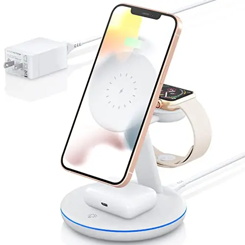 Dropshipping products 2023 fast phone wireless charger for iphone 15 14 13 12 11 pro max for apple smart watch series 7 8