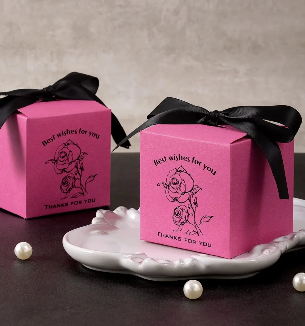 Custom size color logo small box beautiful wedding candy packaging box
