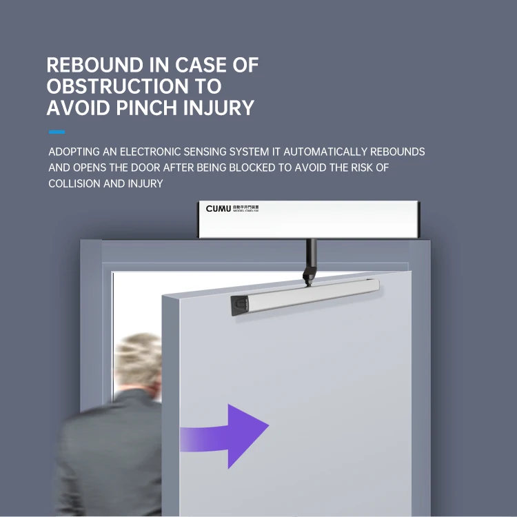 Electric Swing Door Closer Heavy Duty 150kg Apartments Automatic Swing Door Operator New Type CMD-100 with DC Brushless Motor