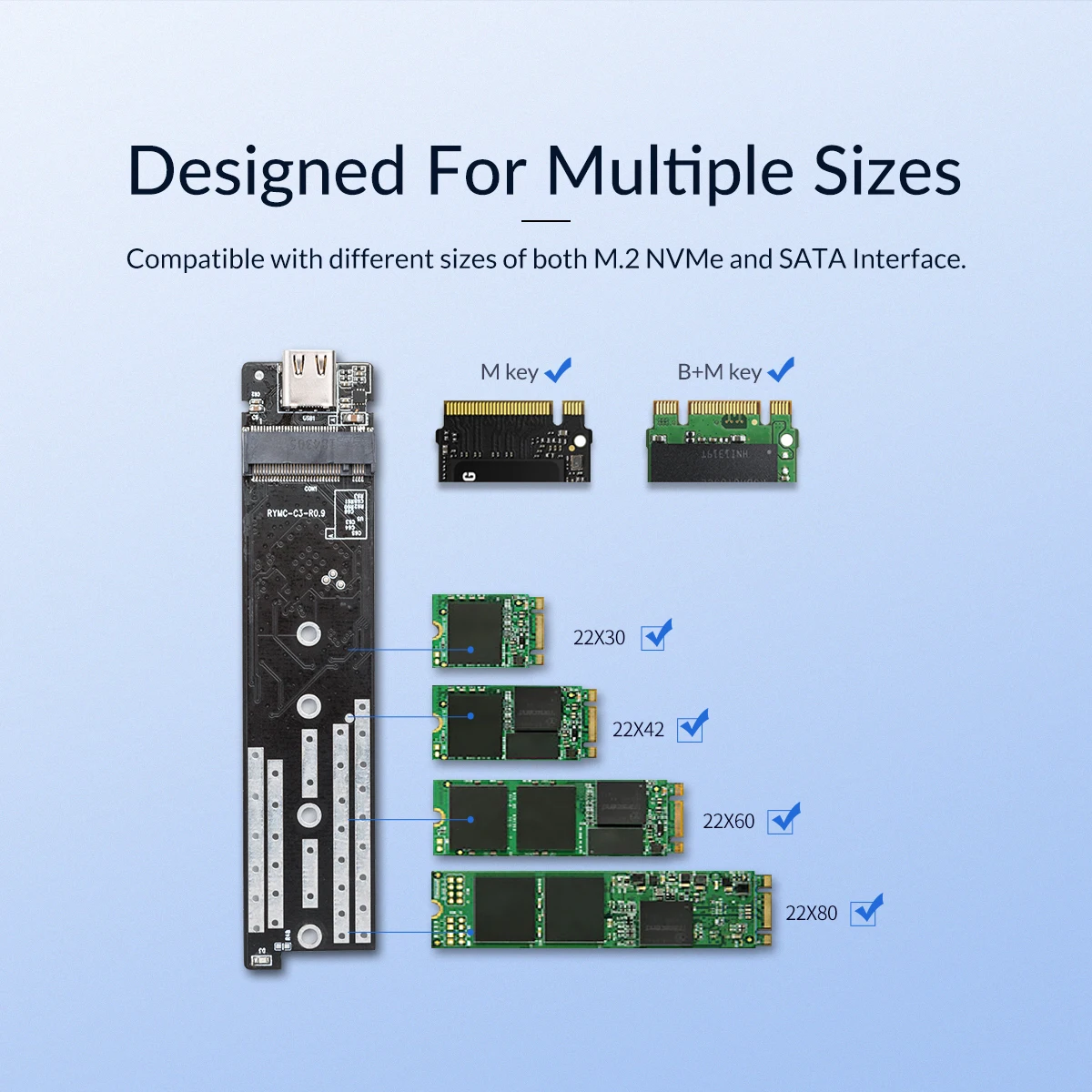 Portable M.2 SSD Enclosure NVME USB3.1 M.2 SSD External CASE M.2 HARD CASE