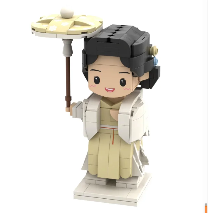 Jizai Custom Novelty Gifts  minebrick Angle figure 3D Character alegos construction moc Custom Brick Figures