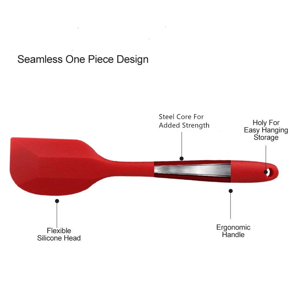 Silicone Kitchen Accessories Set Heat Resistant Pizza Mini Silicone Spatula Set Of 3