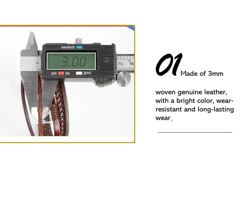 Wholesale leather Bracelet Men Leather Bracelet with Clasp Cowhide Multi-Layer Braided Leather Men Bracelet