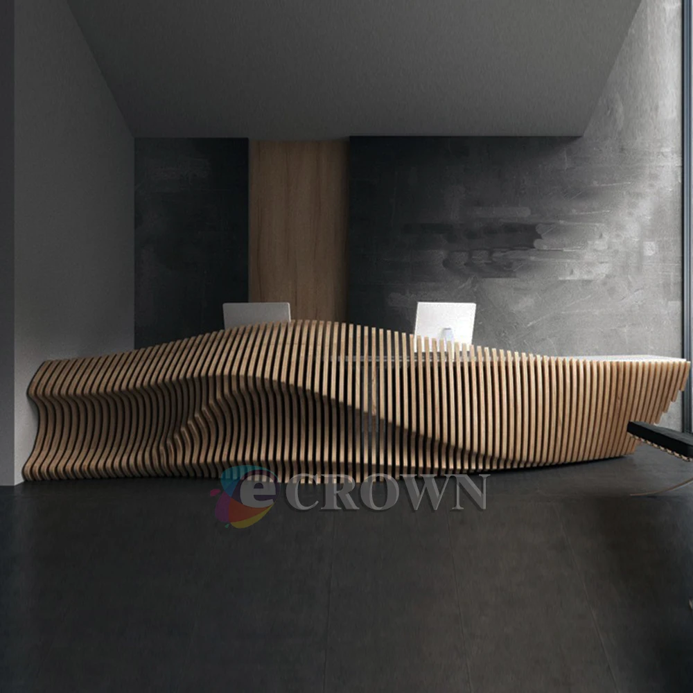 Kiosk Design Modern Office Luxury Cashier Table Reception Service Desktop Checkout ODM