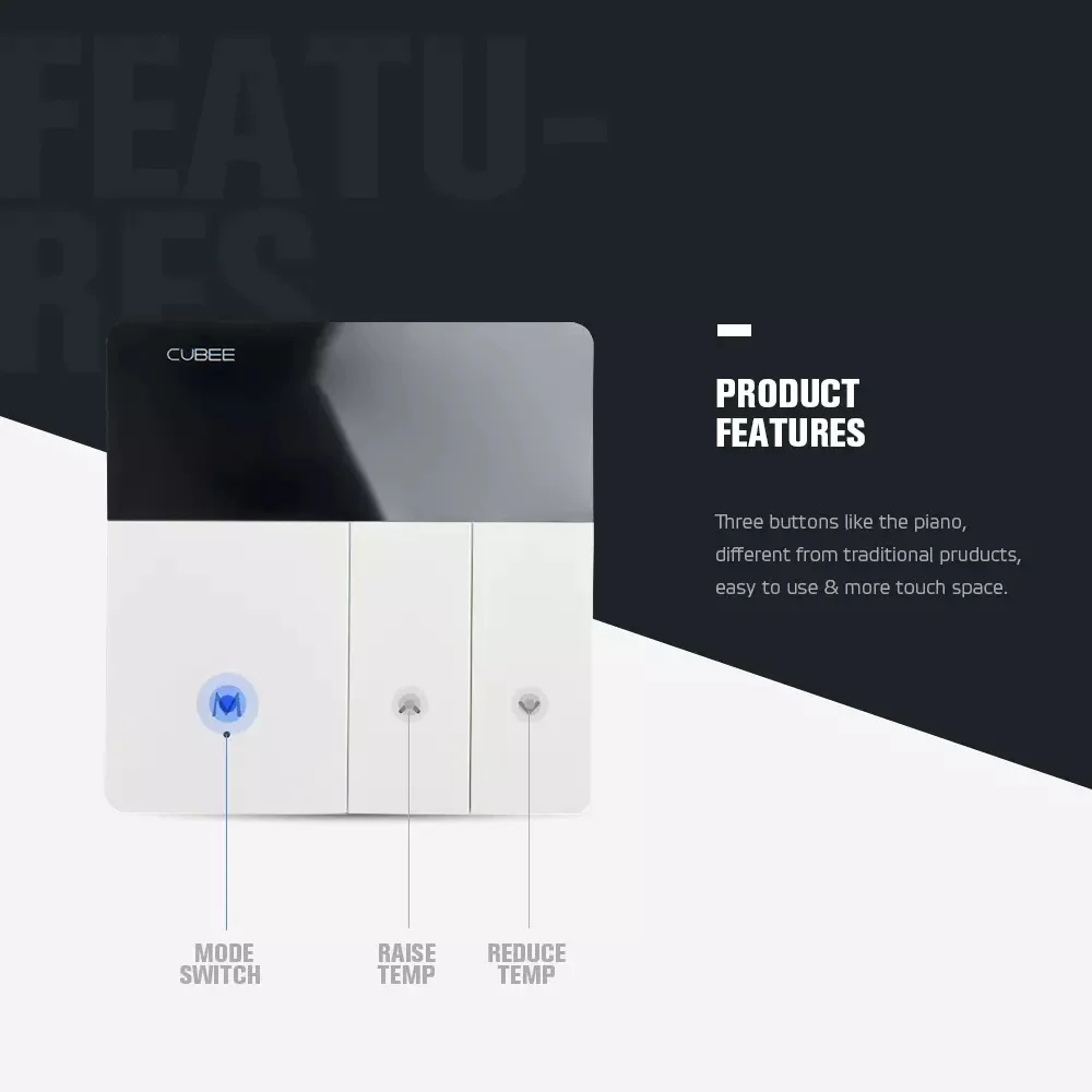 
Red Dot Design Award Alexa-Enabled Tuya WIFI HVAC Water Heating Wifi Thermostat 