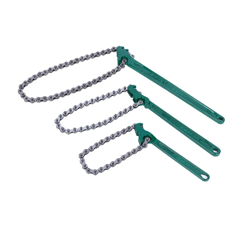 9/12/15/24 inch customizable LOGO auto repair adjustable oil filter chain pipe wrench for cars