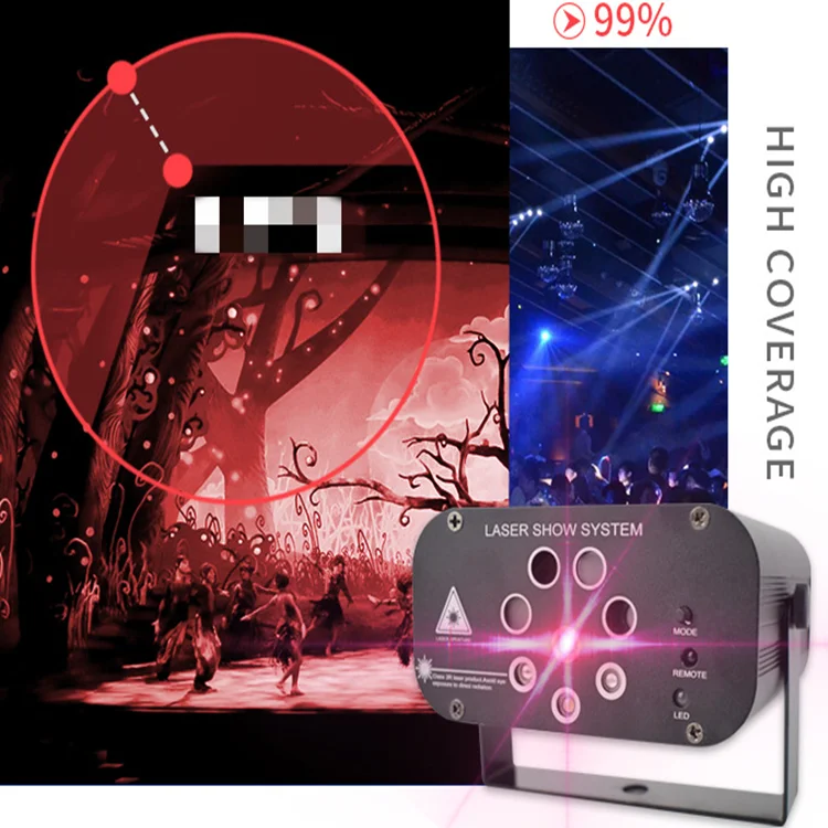 10W Mini Wedding LED Stage Laser Beam Light 128 Patterns Laser Line Light 8 Eyes DJ Lights