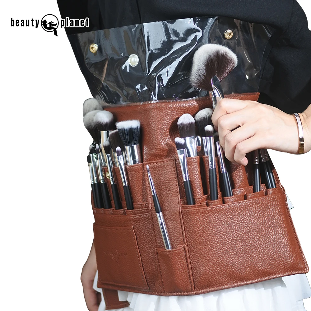 Beauty Planet 25pcs High Quality Vegan Synthetic Hair Wood Handle Black Makeup Brushes Cosmetic Private Label Makeup Brush Set