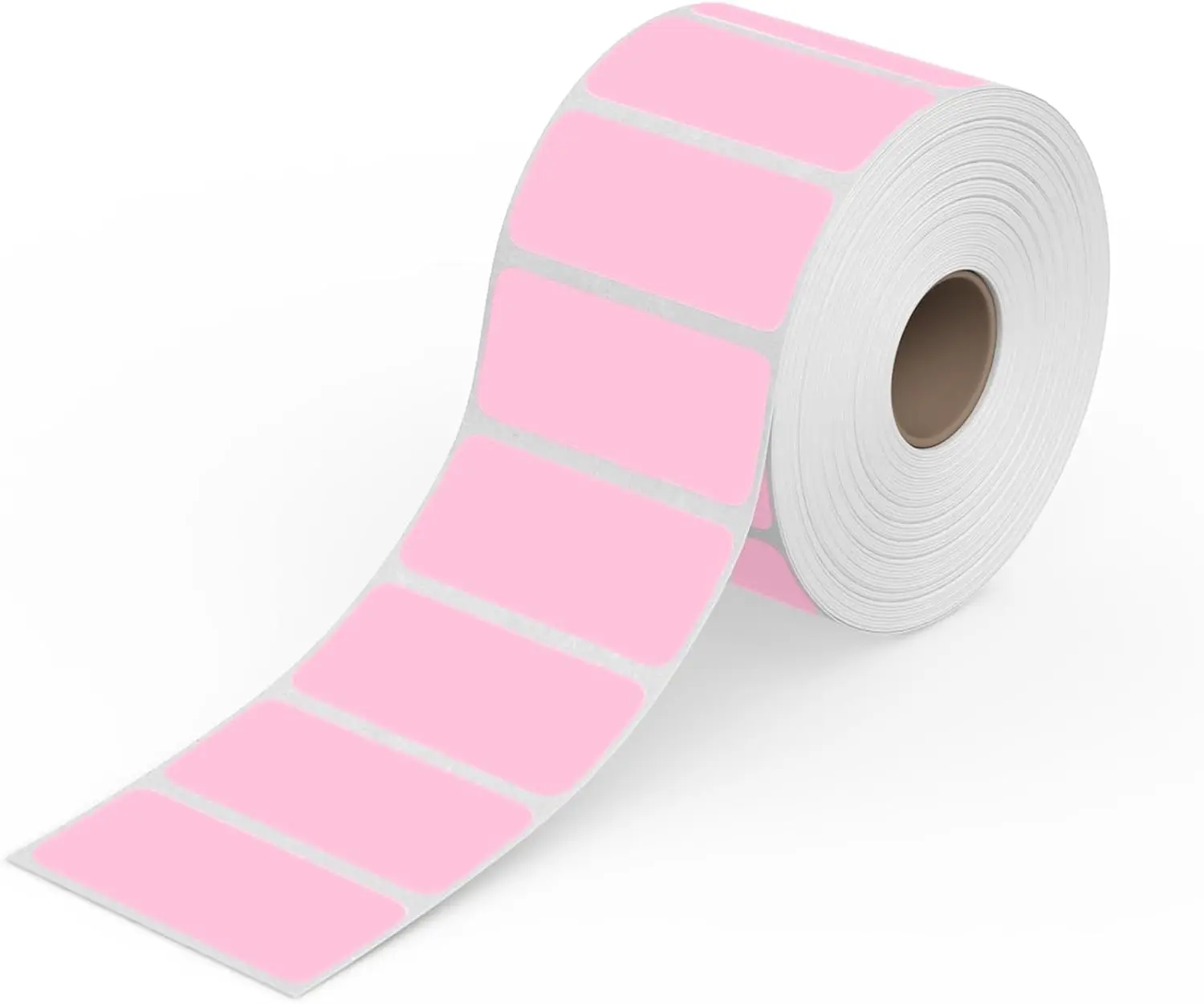 Direct Thermal Labels Custom Rectangular Self Adhesive Thermal Paper Sticker Roll Pink 2x1 inch Thermal Printing Paper Labels