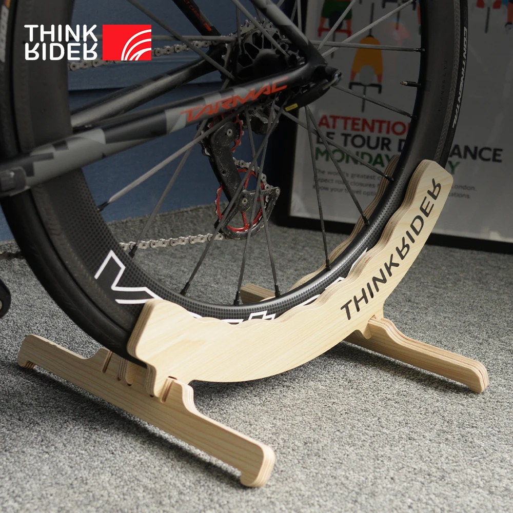 ThinkRider High Quality Wooden MTB Bicycle Display Frame Indoor Storage Road Bicycle Parking Rack