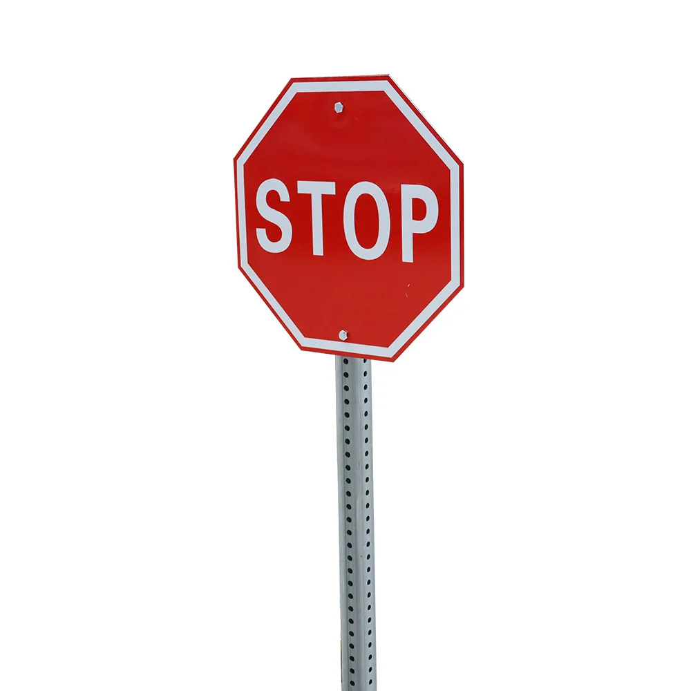 Custom 8ft Galvanized Metal Steel square U Channel Stop Sign Post Traffic Street Sign Posts