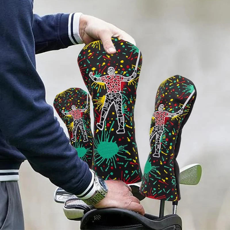 Fashionable Patterns Golf Head Covers Set for Chic Golfers
